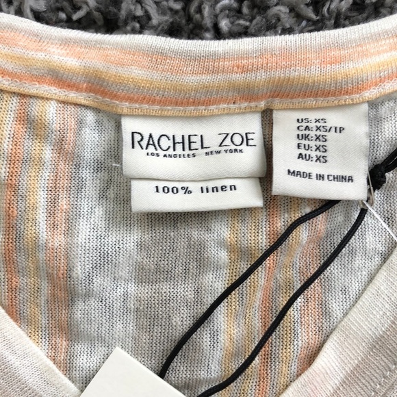 RACHEL Zoe striped button up tank with front tie - Picture 2 of 5